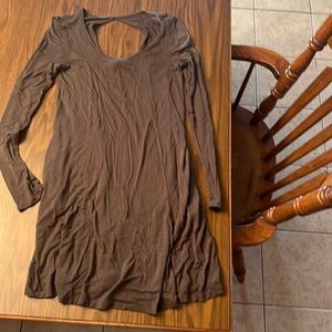 Fall dress, open back, long sleeve